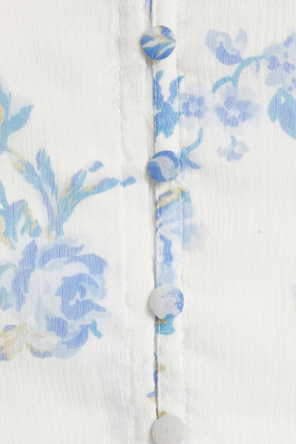 Quiz Summer Tops|Day Tops>White Floral Long Ruffle Top