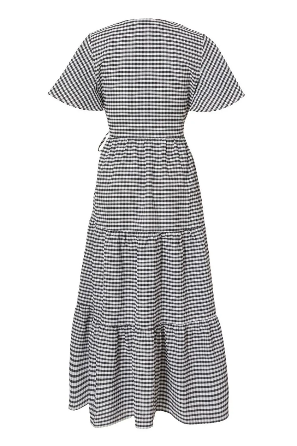 Quiz Summer Clothes|Holiday>White Gingham Midaxi Dress