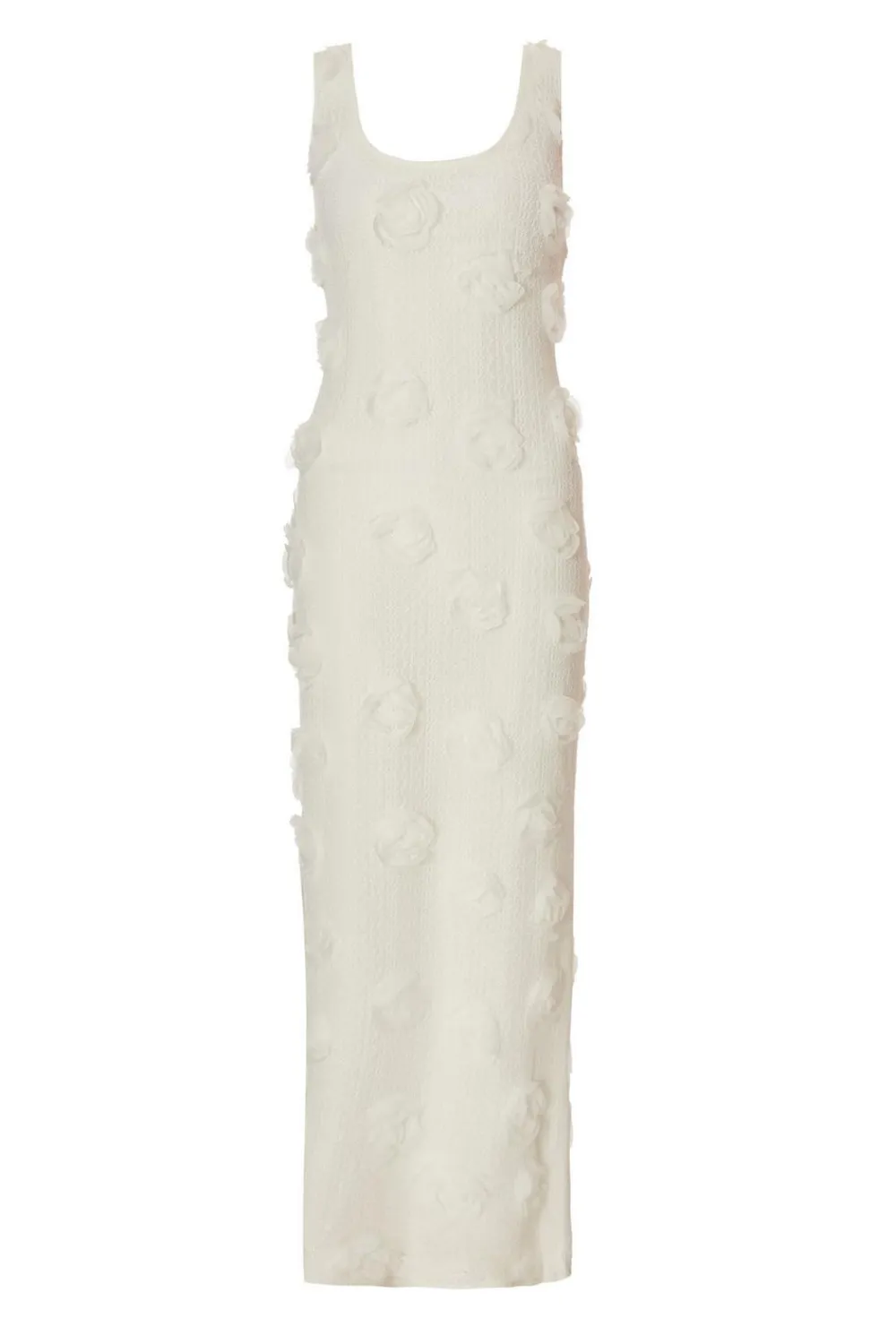 Quiz Day At The Races|Christening Guest>White Knitted Floral Midaxi Dress