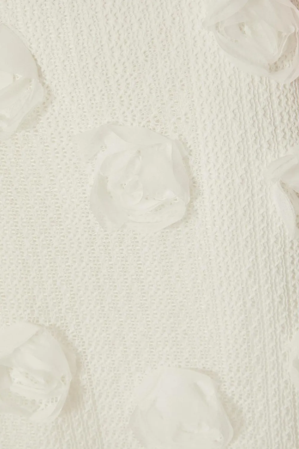 Quiz Day At The Races|Christening Guest>White Knitted Floral Midaxi Dress