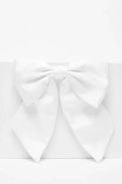 Quiz Hair Accessories>White Large Satin Hair Bow
