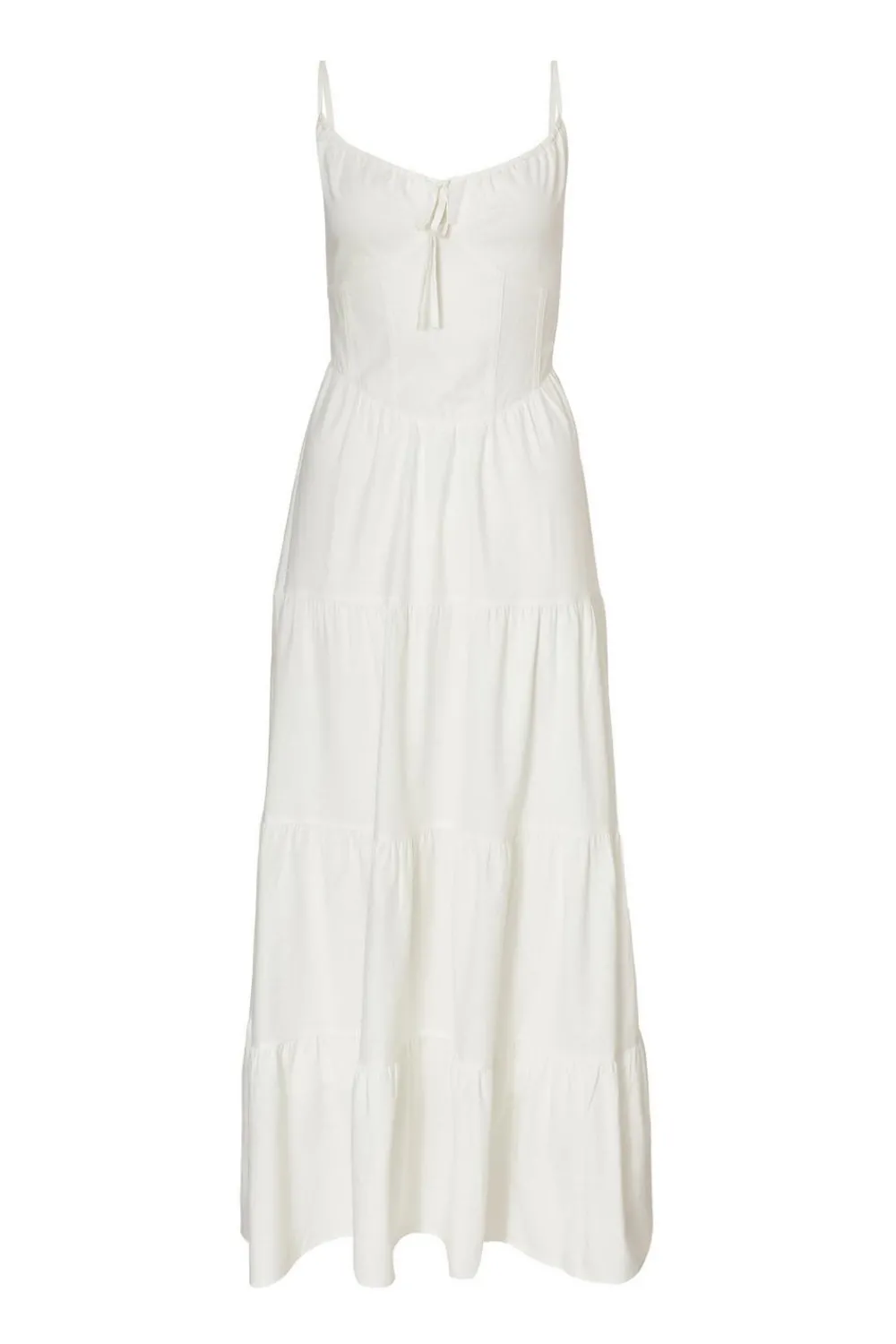 Quiz Summer Clothes|Holiday>White Linen Corset Maxi Dress