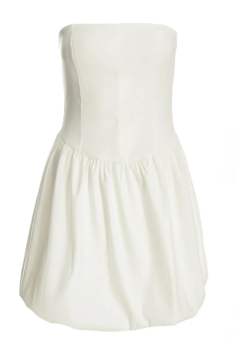 Quiz Summer Clothes|Holiday>White Puff Ball Mini Dress