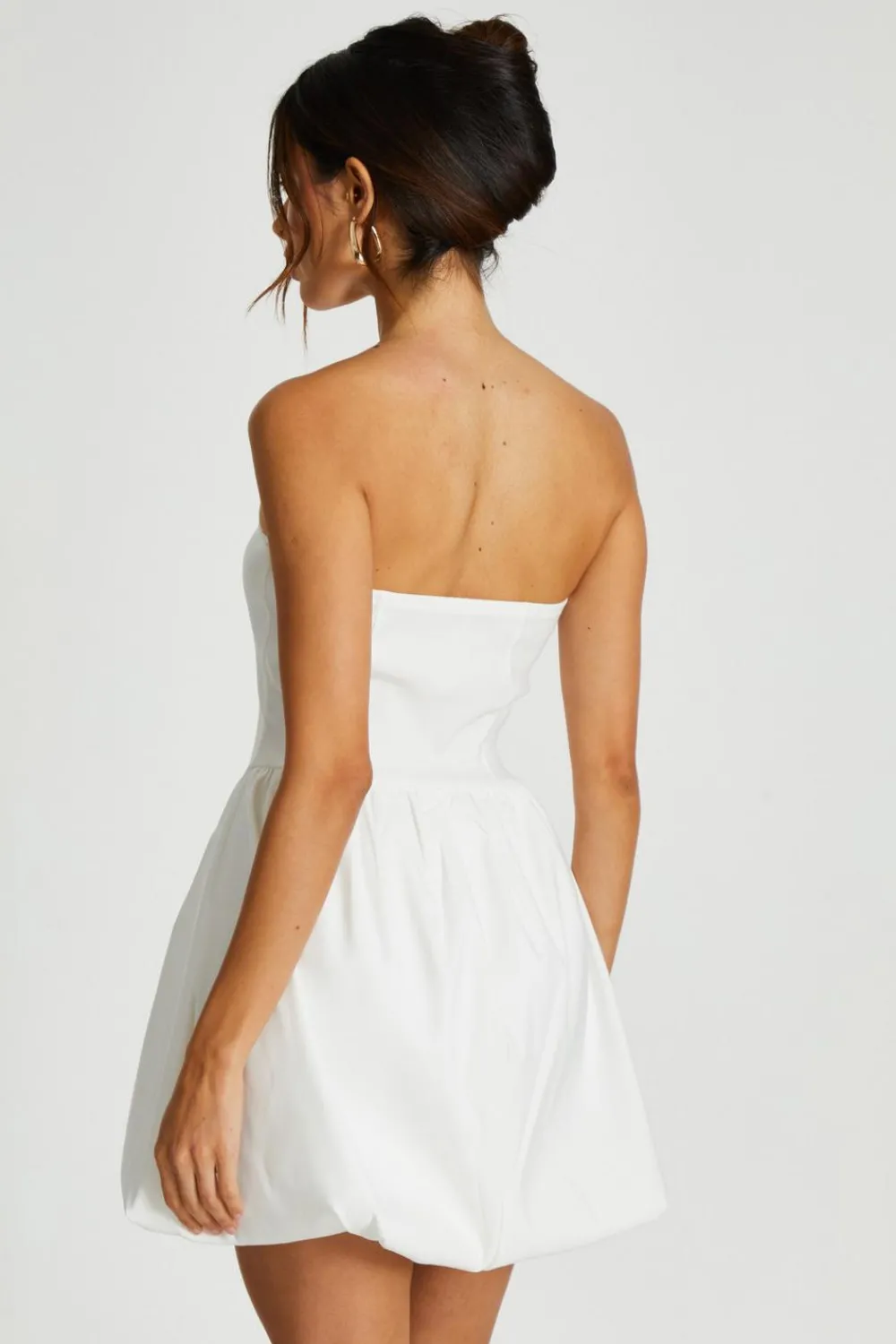 Quiz Summer Clothes|Holiday>White Puff Ball Mini Dress