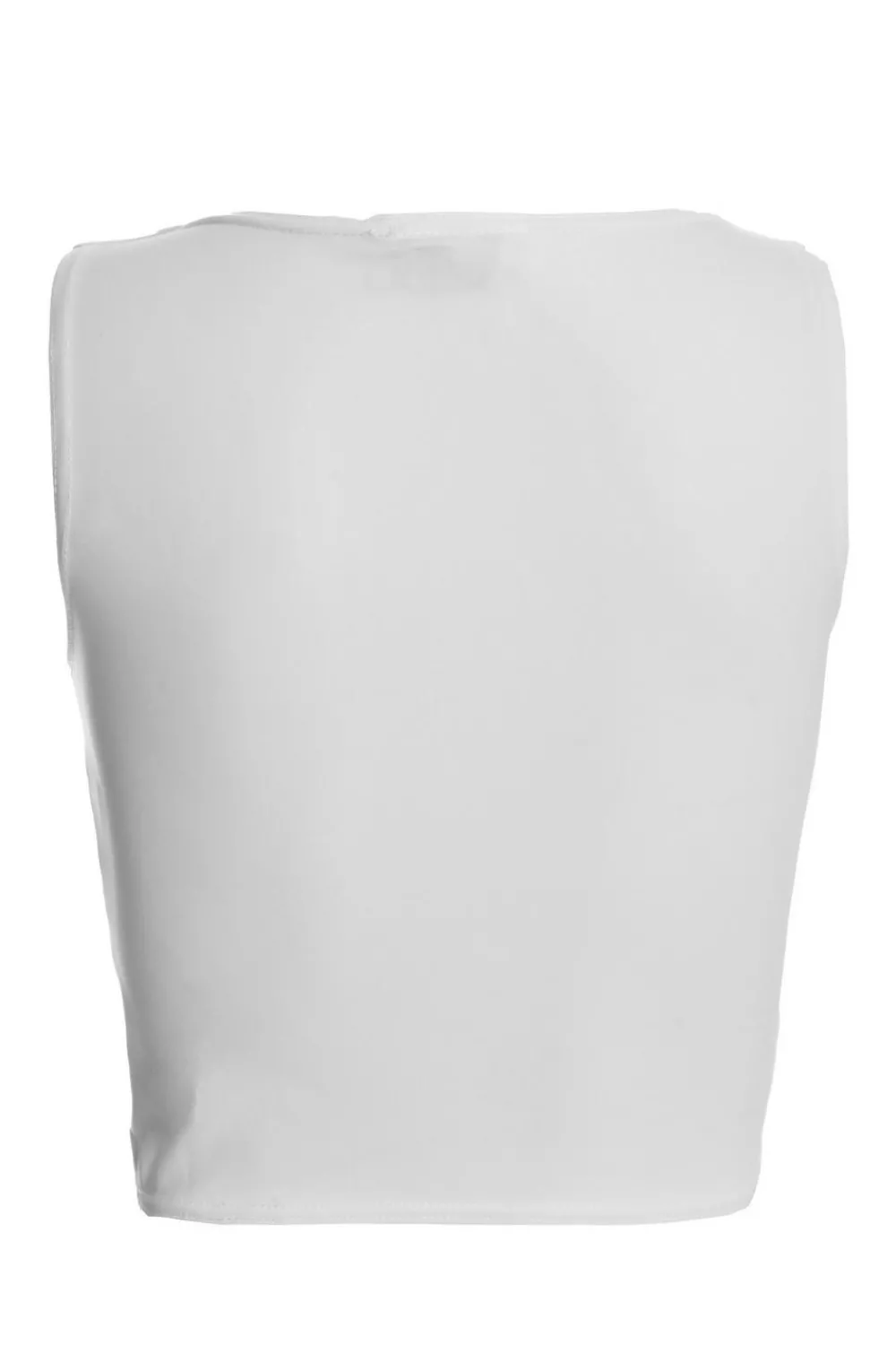 Quiz Summer Tops|Day Tops>Scoop Neck Crop Top