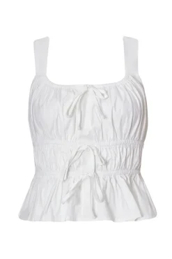 Quiz Summer Tops|Day Tops>White Tie Detail Crop Top