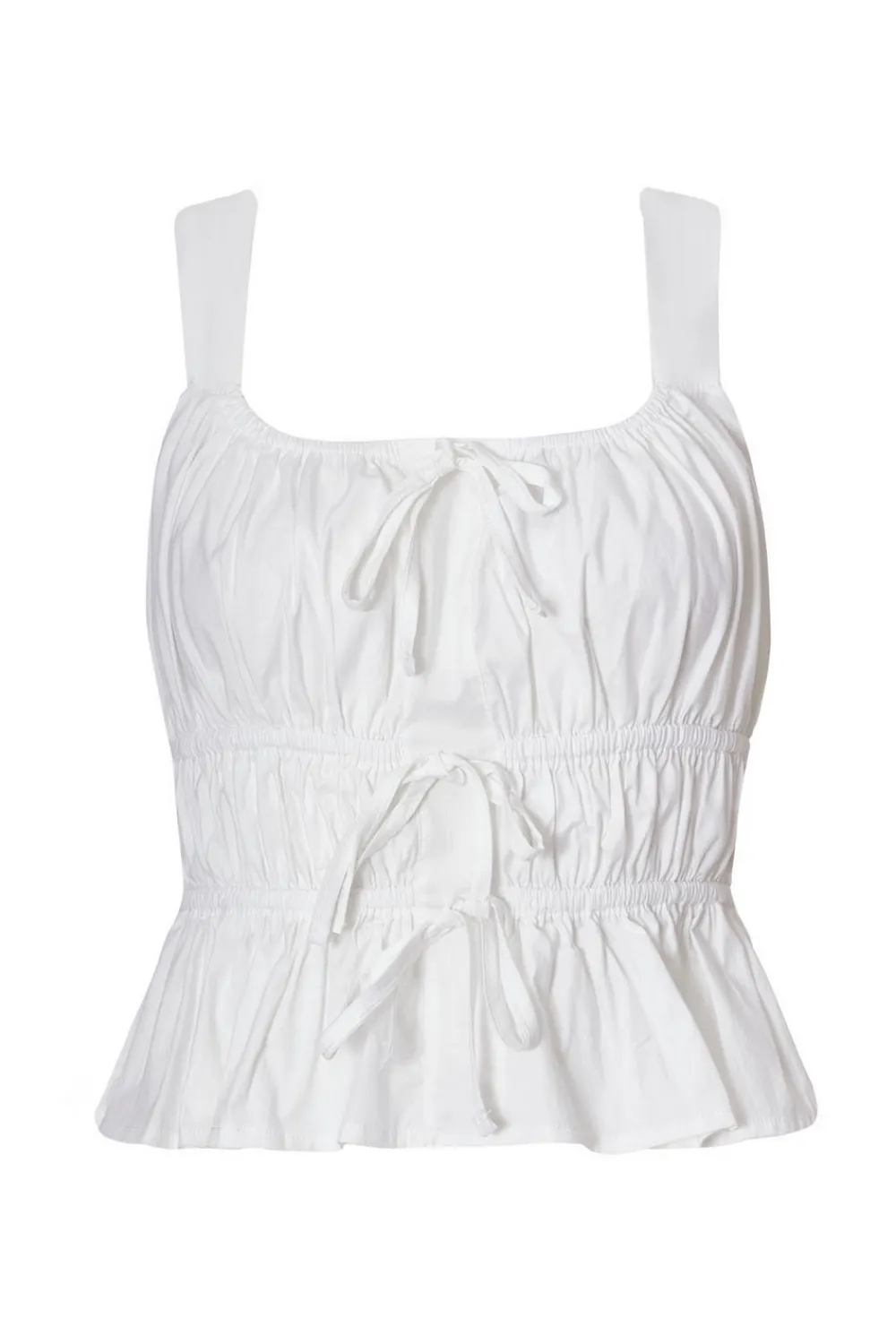 Quiz Summer Tops|Day Tops>White Tie Detail Crop Top