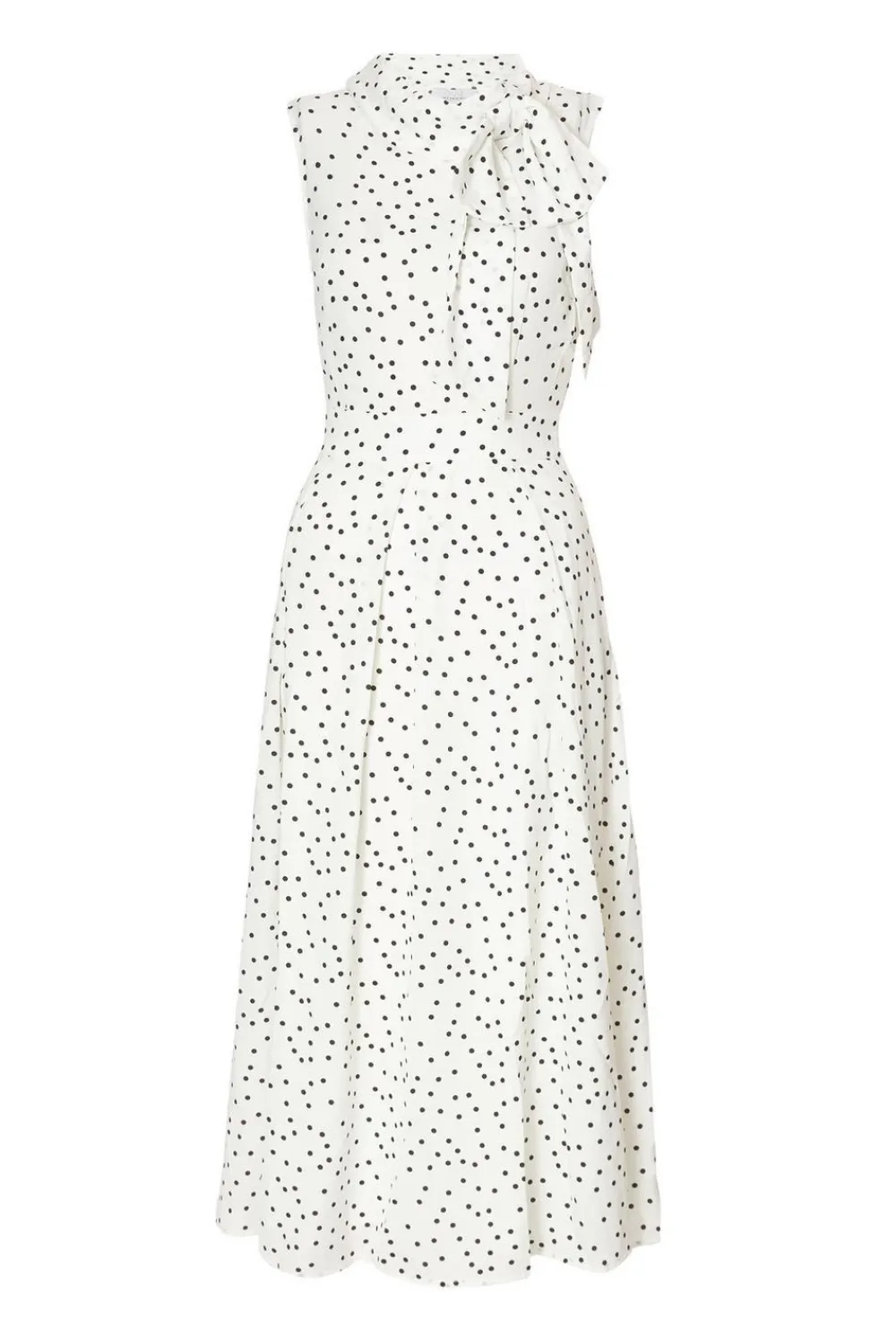 Quiz Day At The Races|Christening Guest>Tie Neck Polka Dot Midaxi Dress
