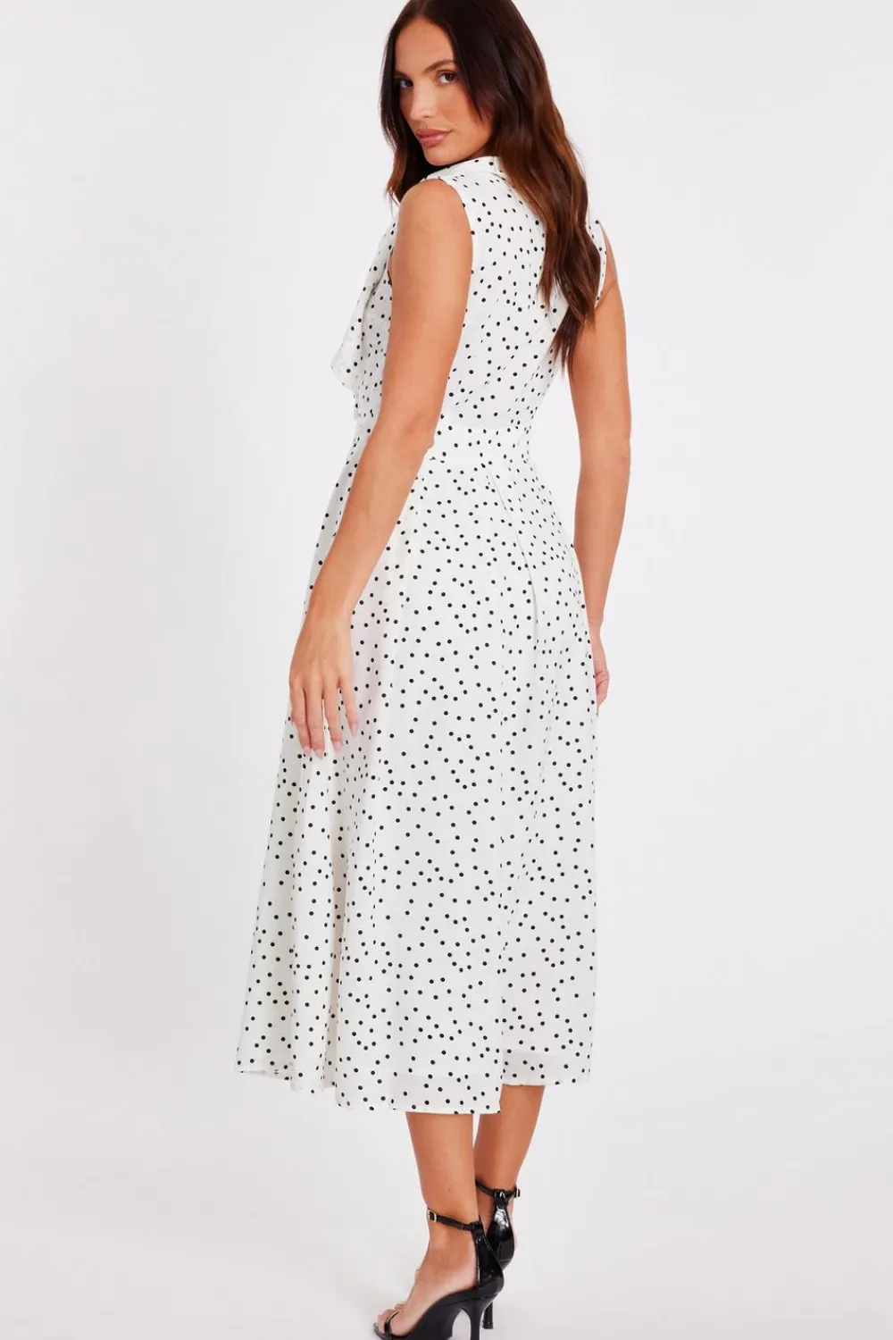 Quiz Day At The Races|Christening Guest>Tie Neck Polka Dot Midaxi Dress