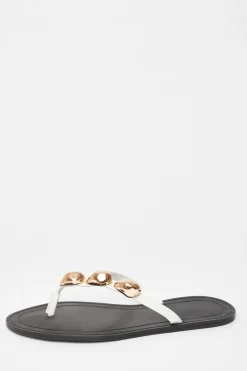 Quiz Sandals|Holiday Shoes>Toe Thong Flat Sandals