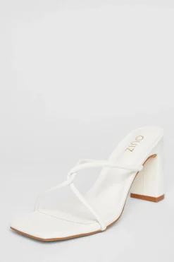 Quiz Holiday Shoes|Heels>Twist Front Strappy Block Heels