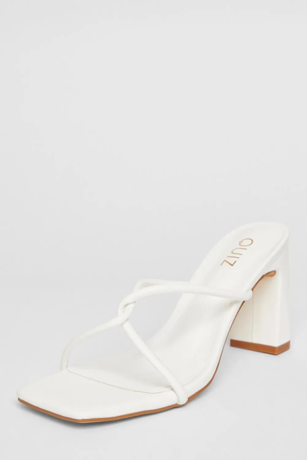 Quiz Holiday Shoes|Heels>Twist Front Strappy Block Heels