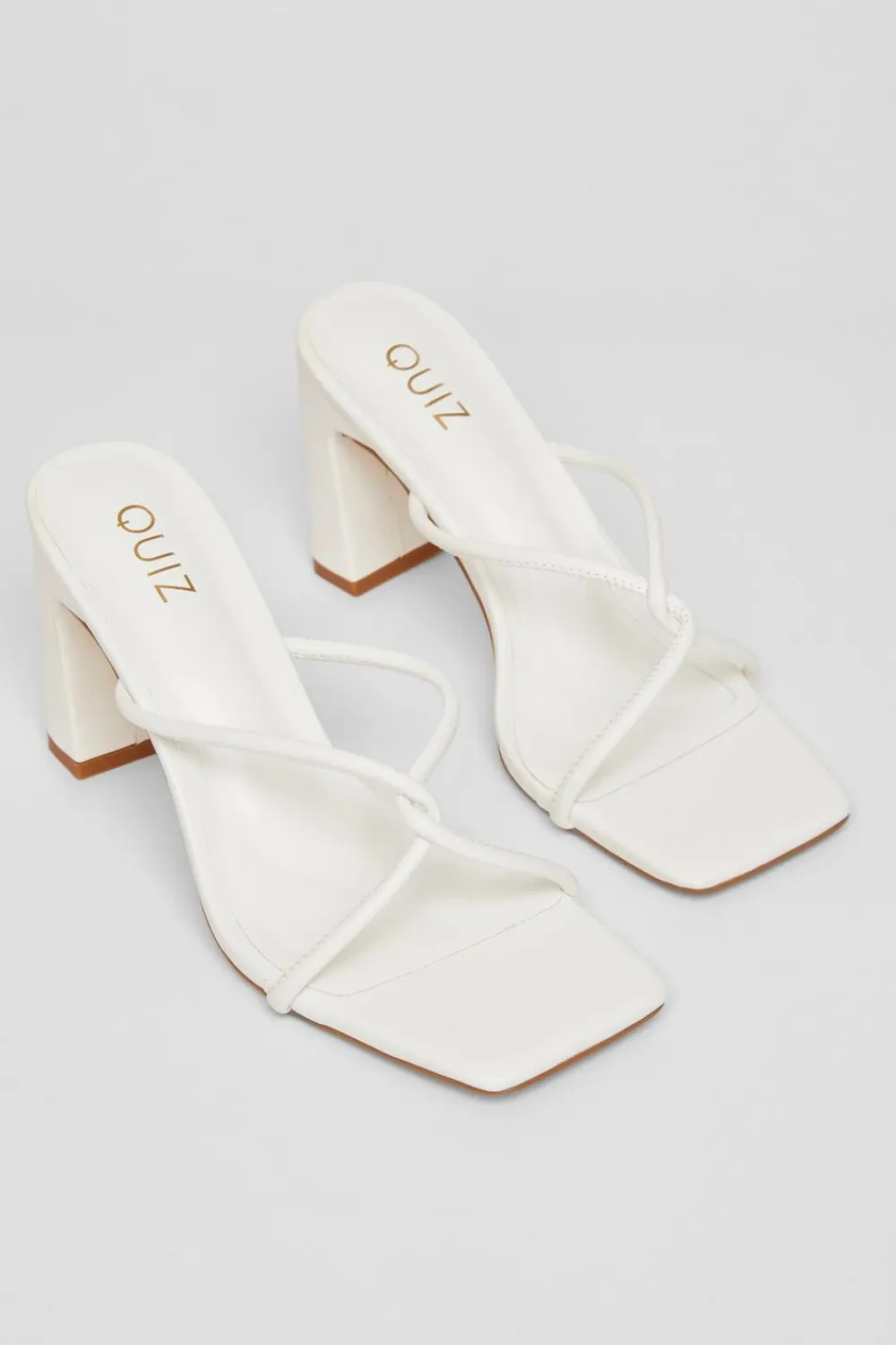 Quiz Holiday Shoes|Heels>Twist Front Strappy Block Heels