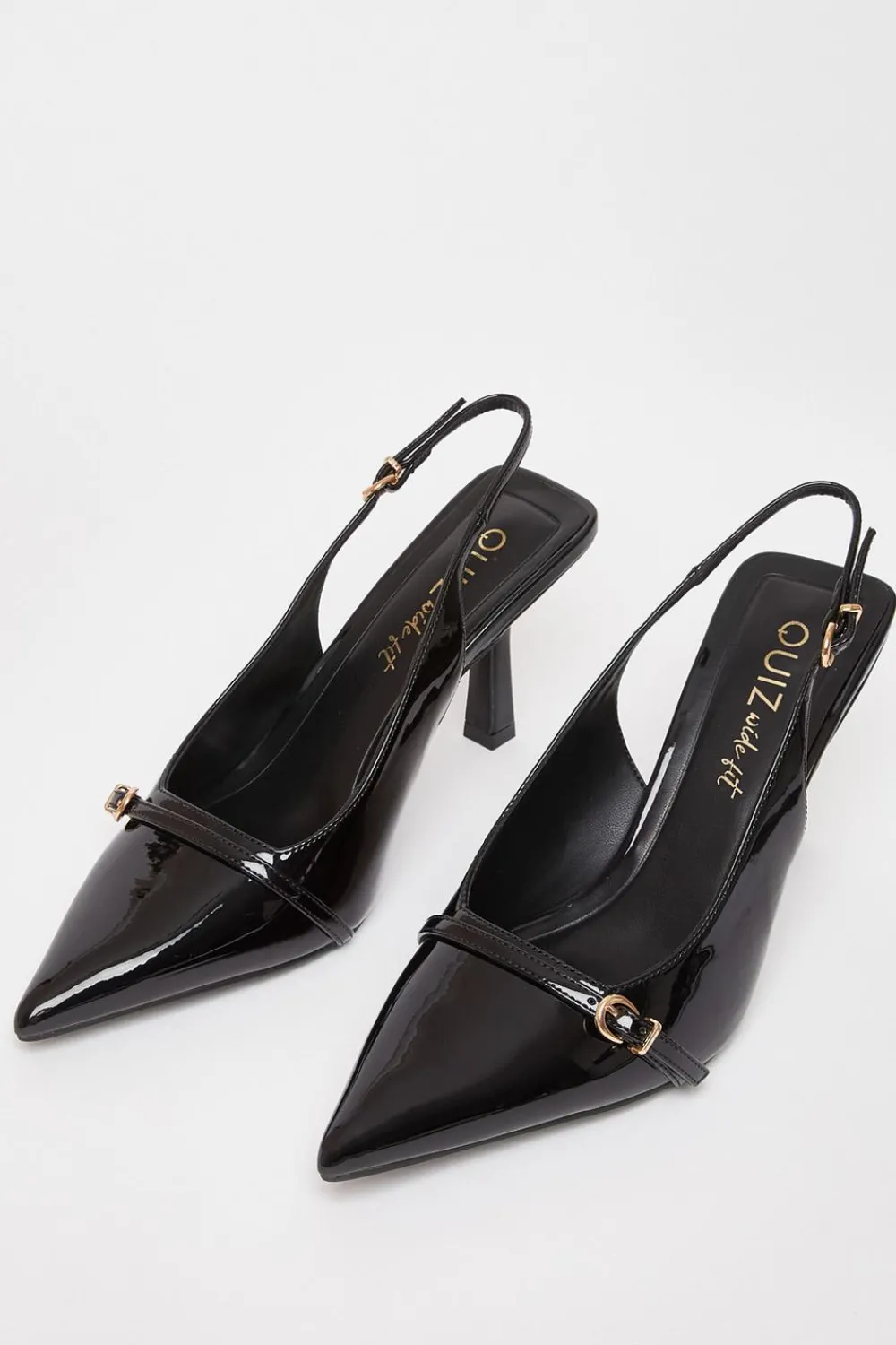 Quiz Wide Fit|Occasion Shoes>Wide Fit Slingback Court Heels