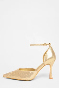 Quiz Wide Fit|Occasion Shoes>Wide Fit Diamante Court Heels