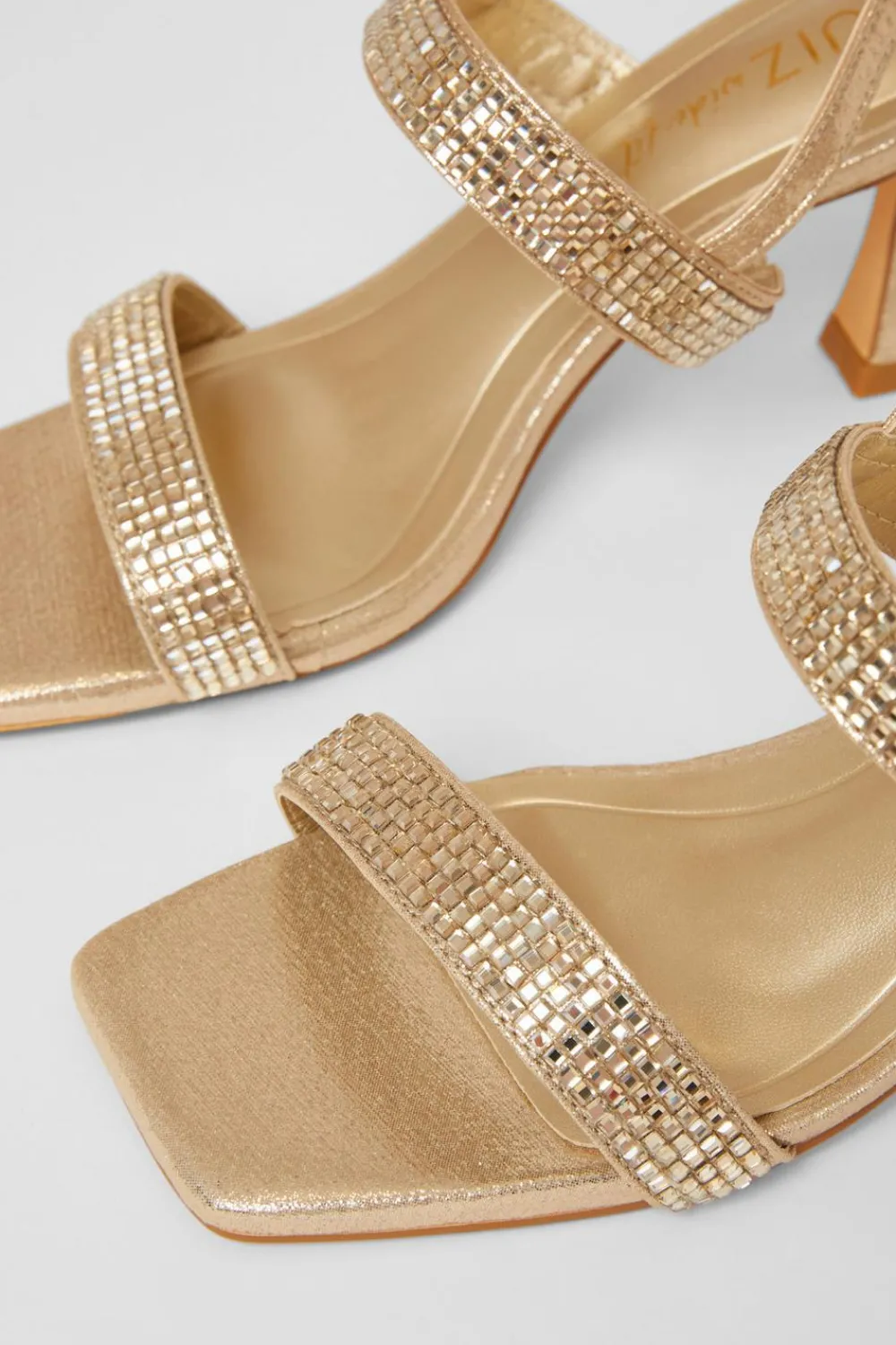 Quiz Wide Fit|Sandals>Wide Fit Diamante Strappy Heels