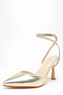 Quiz Wide Fit|Occasion Shoes>Wide Fit Foil Court Heels