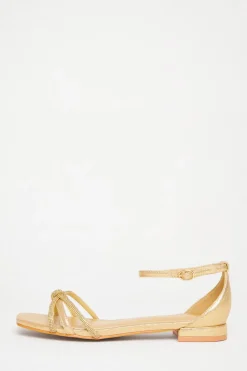 Quiz Wide Fit|Sandals>Wide Fit Knot Front Sandals