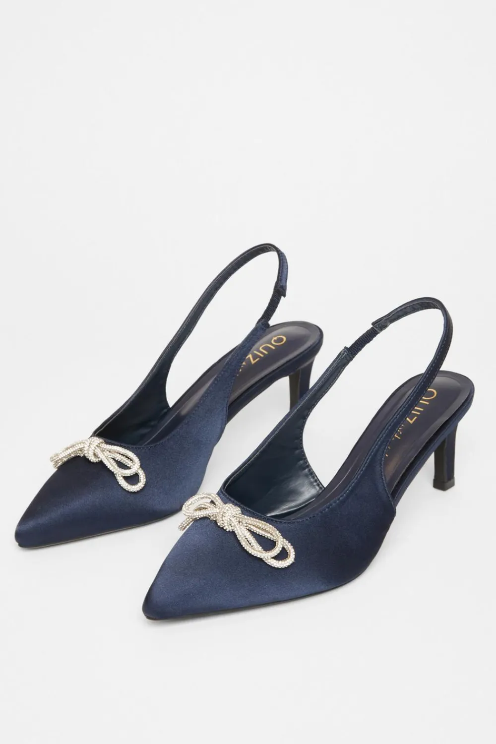 Quiz Wide Fit|Occasion Shoes>Wide Fit Sling Back Heels