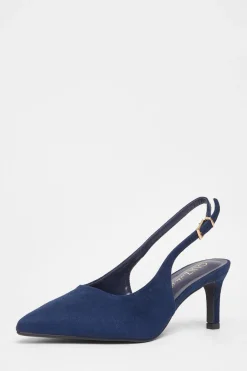 Quiz Wide Fit|Occasion Shoes>Wide Fit Slingback Court Heels