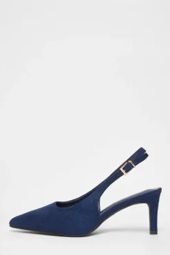 Quiz Wide Fit|Occasion Shoes>Wide Fit Slingback Court Heels