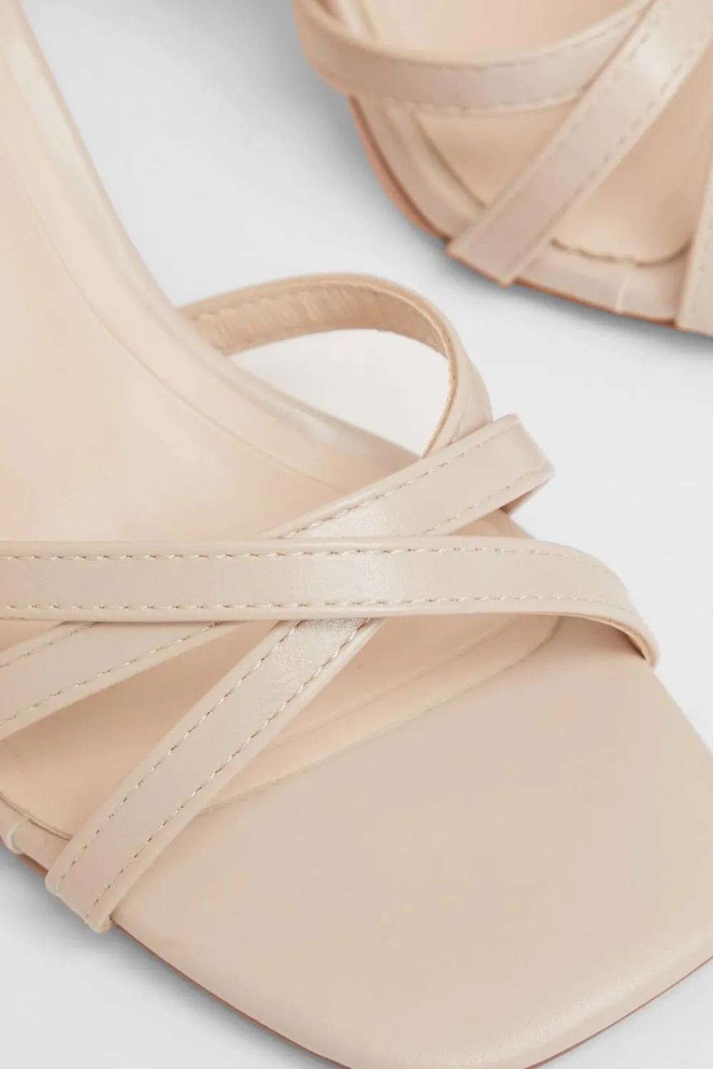 Quiz Wide Fit|Sandals>Wide Fit Faux Leather Block Heels