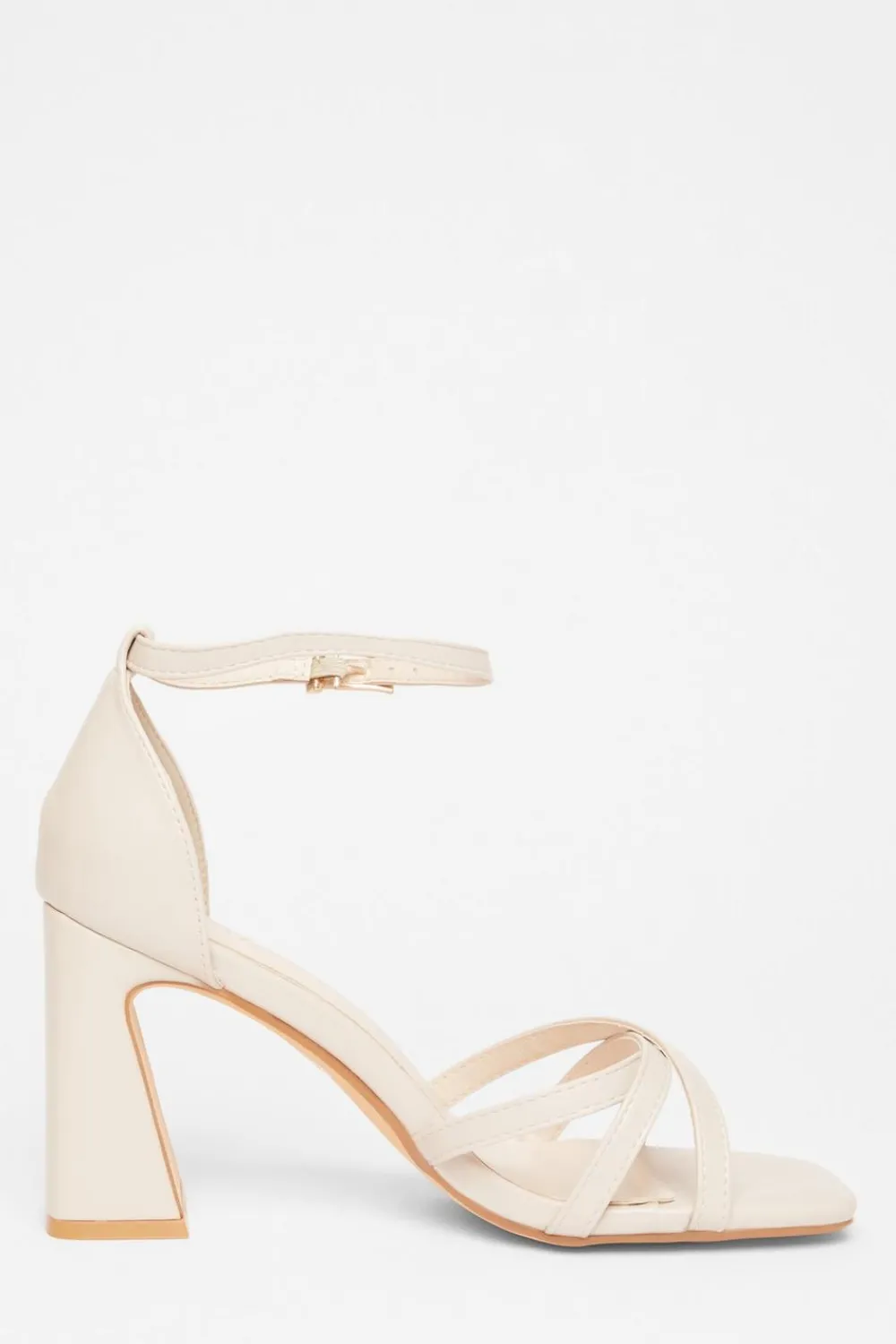 Quiz Wide Fit|Sandals>Wide Fit Faux Leather Block Heels