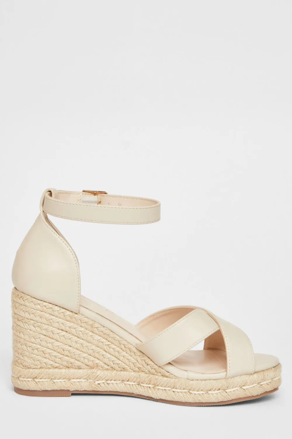 Quiz Wide Fit|Wedges>Wide Fit Faux Leather Wedges