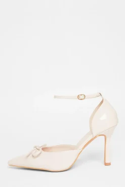 Quiz Wide Fit|Occasion Shoes>Wide Fit Patent Bow Heels
