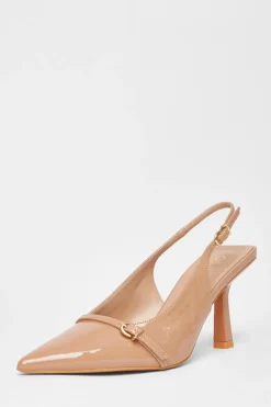 Quiz Wide Fit|Occasion Shoes>Wide Fit Slingback Court Heels