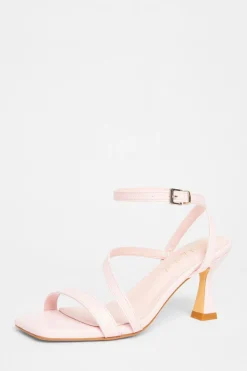 Quiz Wide Fit|Holiday Shoes>Wide Fit Asymmetric Strap Heels