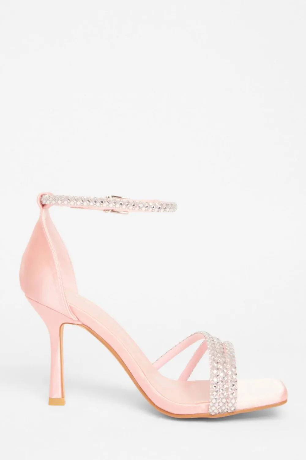 Quiz Wide Fit|Occasion Shoes>Wide Fit Diamante Strap Heels