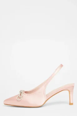 Quiz Wide Fit|Occasion Shoes>Wide Fit Sling Back Heels