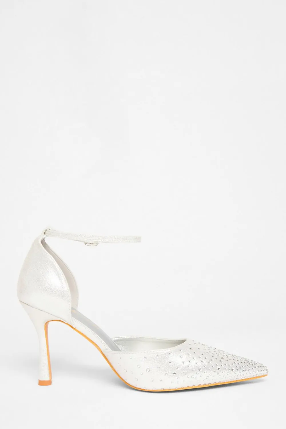 Quiz Wide Fit|Occasion Shoes>Wide Fit Diamante Court Heels