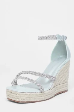 Quiz Wedges|Sandals>Wide Fit Diamante Platform Wedges