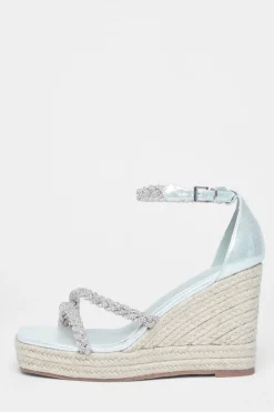 Quiz Wedges|Sandals>Wide Fit Diamante Platform Wedges