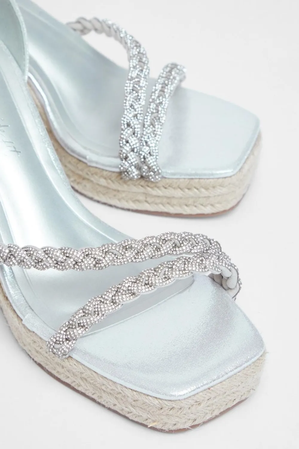 Quiz Wedges|Sandals>Wide Fit Diamante Platform Wedges