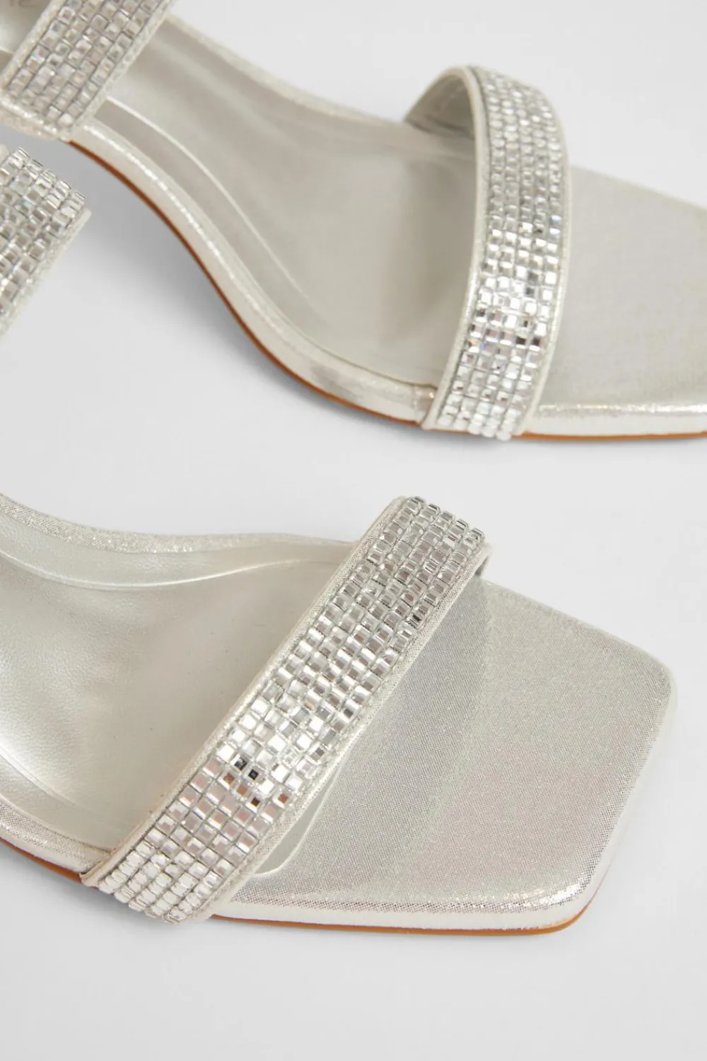 Quiz Wide Fit|Occasion Shoes>Wide Fit Diamante Strappy Heels