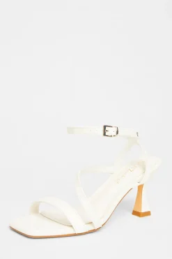 Quiz Wide Fit|Heels>Wide Fit Asymmetric Strap Heels
