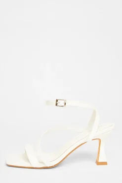 Quiz Wide Fit|Heels>Wide Fit Asymmetric Strap Heels