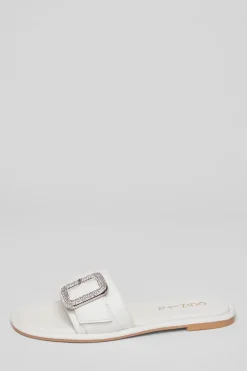 Quiz Wide Fit|Sandals>Wide Fit Diamante Buckle Sandals