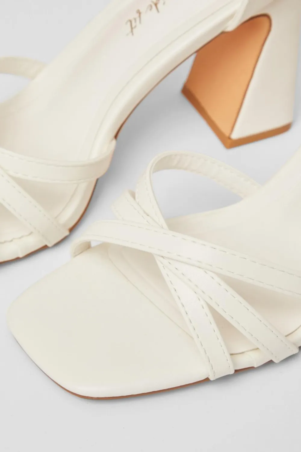 Quiz Wide Fit|Platforms>Wide Fit Faux Leather Block Heels