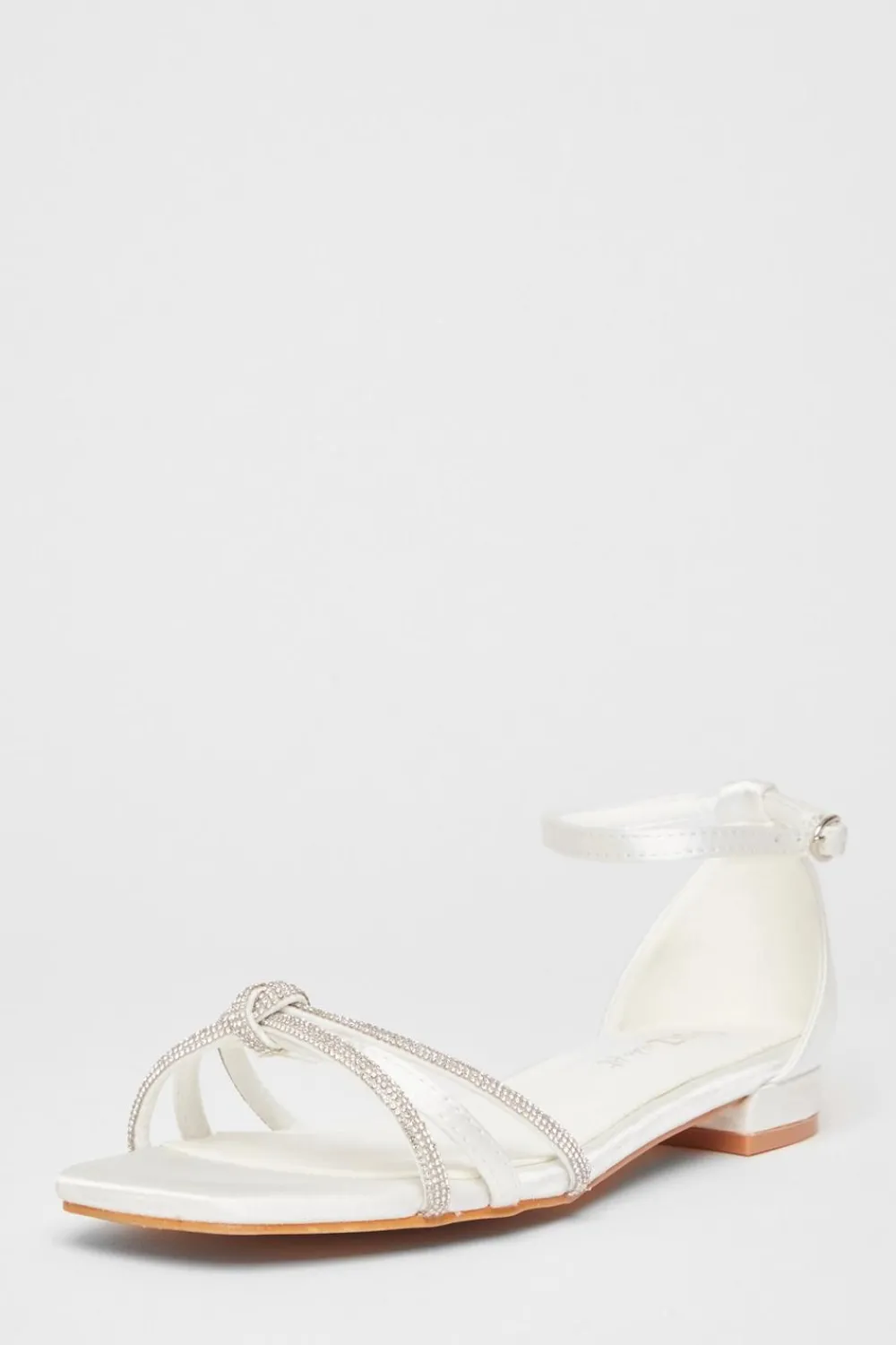 Quiz Wide Fit|Sandals>Wide Fit Knot Front Sandals