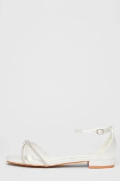 Quiz Wide Fit|Sandals>Wide Fit Knot Front Sandals