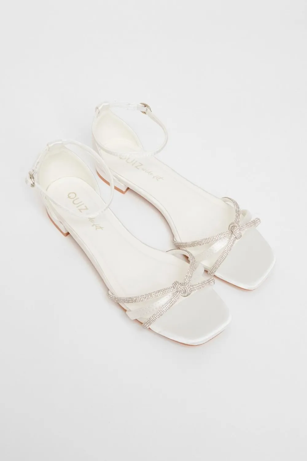 Quiz Wide Fit|Sandals>Wide Fit Knot Front Sandals