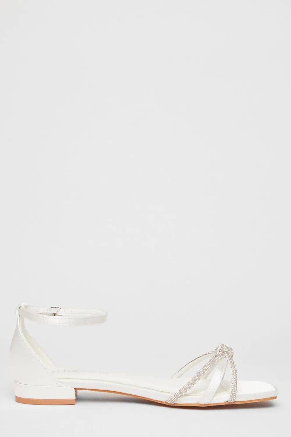 Quiz Wide Fit|Sandals>Wide Fit Knot Front Sandals