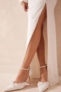 Quiz Wide Fit|Occasion Shoes>Wide Fit Patent Bow Heels