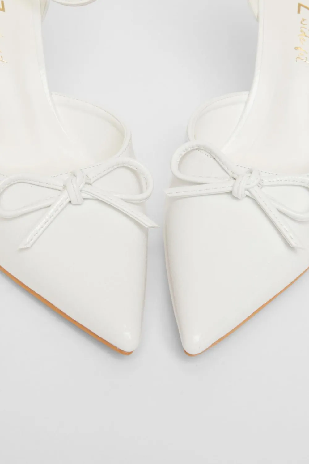 Quiz Wide Fit|Occasion Shoes>Wide Fit Patent Bow Heels