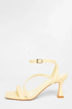 Quiz Wide Fit|Holiday Shoes>Wide Fit Asymmetric Strap Heels