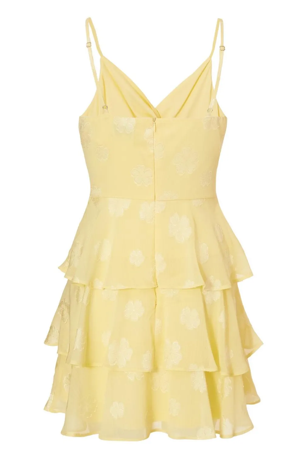 Quiz Summer Clothes|Holiday>Yellow Floral Tiered Skater Dress